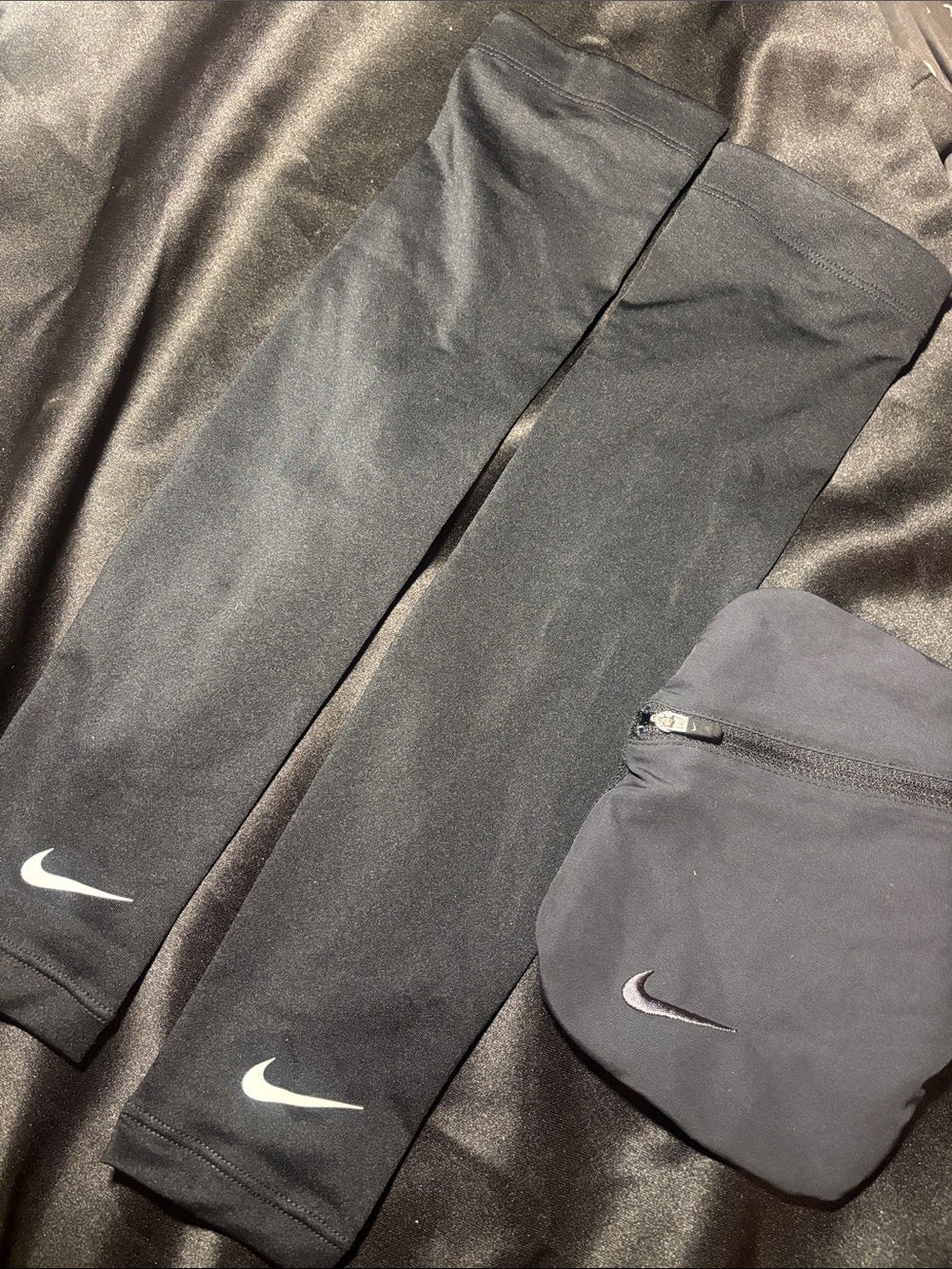 Nike Black Solar Sleeve with White Swoosh